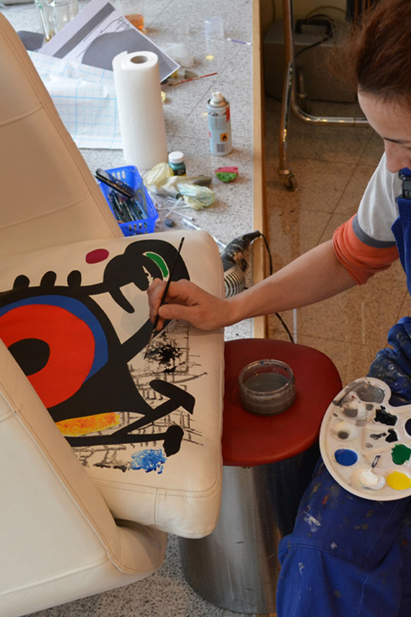Kunst auf Leder